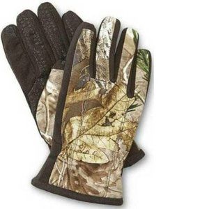 Mens Isotoner Winter Gloves Smart Touch Large Stretch Camouflage Fleece Lined